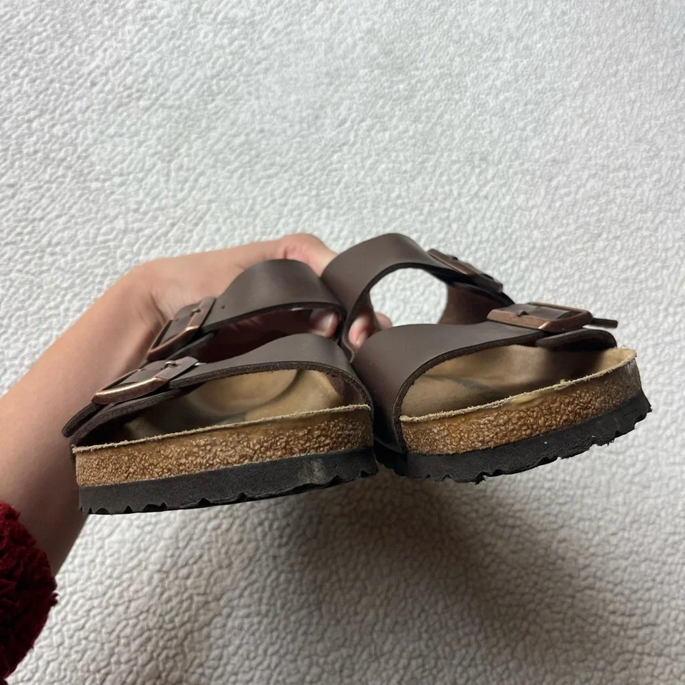 BIRKENSTOCK ARIZONA BROWN LEATHER SANDALS WOMENS 11 / 42 - Picture 5 of 7